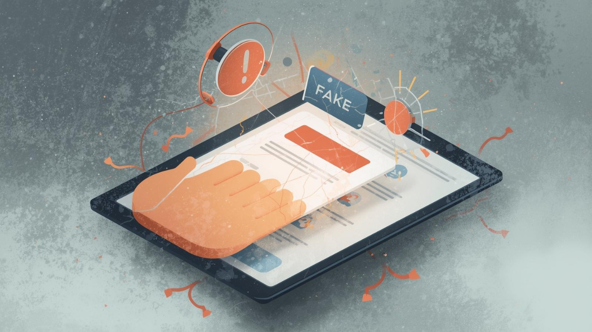 Political spam text message warning